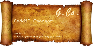 Gadó Csongor névjegykártya