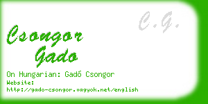 csongor gado business card