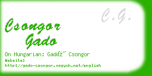 csongor gado business card